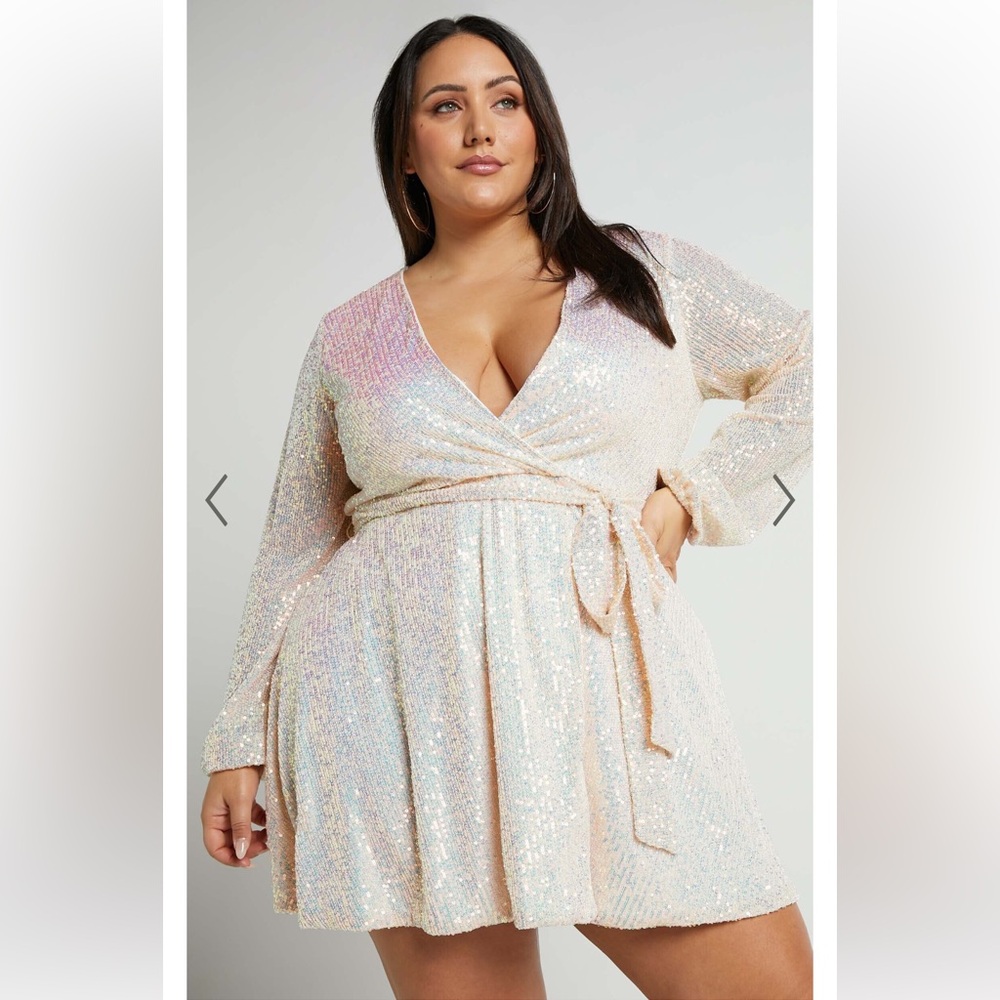 Glitter Sequin wrap ShowPo Three of Us dress